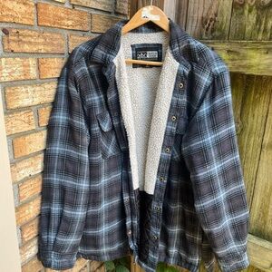 Canon Blue and Black Lightweight Shirt Jacket